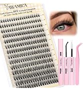 Yawamica Natural Lash Clusters Kit Wispy Eyelash Clusters Lash Extension Kit 10-16mm Mix Length C...