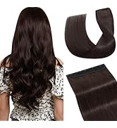 Hairro 100% Human Hair Clip in Extensions 12 Inch 40g One-piece 5 Clips Long Straight Clip on Hai...