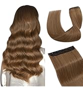 Hairro 100% Human Hair Clip in Extensions 10 Inch 40g One-piece 5 Clips Long Straight Clip on Hai...