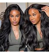 UNICE Bye Bye Knots Wig Invisible Knots Yaki Straight 7x5 Lace Front Wigs Human Hair Pre Everythi...