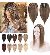 SEGO Hair Toppers for Women Real Human Hair 130% Density 10*12CM Silk Base 100% Remy Human Hair C...
