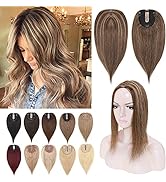 SEGO Hair Toppers for Women Real Human Hair 130% Density 10*12CM Silk Base 100% Remy Human Hair C...