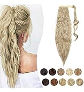 20 Inch Wavy Magic Paste Ponytail Extensions Highlight Japanese Synthetic Hair Evenly Corn Wave W...