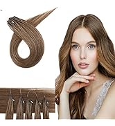 Hairro Microlink Hair Extensions 100% Real Human Hair 18 Inch 50 Strands 50g 8D Micro Beads in Ha...