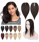 SEGO Hair Toppers for Women Real Human Hair 130% Density 10*12CM Silk Base 100% Remy Human Hair C...