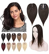 SEGO Hair Toppers for Women Real Human Hair 130% Density 10*12CM Silk Base 100% Remy Human Hair C...