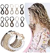 Hairro Synthetic Braided Hair Headbands Slim Three-strand Braid Plaited Hairpiece Elastic Stretch...