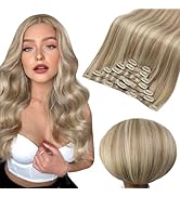 human hair clip in extensions