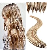 SEGO 18 Inch 30g Upgrade 8D Human Hair Extensions Nano Beads Balayage Pre-bonded Seamless Hairpie...