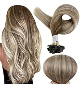 Full Shine U Tip Hair Extensions Real Human Hair 18 Inch Ktip Human Hair Extensions Balayage Colo...