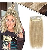 Hairro Human Hair Clip in Mini Hair Extensions for Women 12 Inch #24 Natural Blonde Short Straigh...