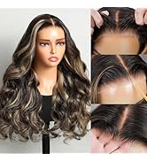 NAYUMI Wear and Go Glueless Wigs Human Hair Pre plucked Pre Cut 220% Density Body FB/27 Balayage ...