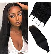 Tape in Hair Extensions Human Hair for Black Women 20 Pieces 50 Gram Straight Tape ins Remy Human...