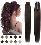 SEGO Claw Clip Ponytail Extension Human Hair Clip in Ponytail Hair Extensions Pony Tails Hair Ext...