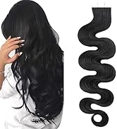 SEGO Tape in Hair Extensions Wavy 18 Inch Natural 100% Remy Human Hair Real Seamless Skin Weft In...