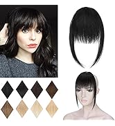 SEGO Clip in Bangs 9g One Piece Comic Neat Bangs With Temples 100% Real Human Hair Fringe Bangs S...