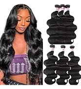 Unice Hair 22 20 18 inches Brazilian Body Wave Virgin Hair 3 Bundles, 100% Unprocessed Brazilian ...