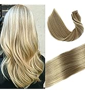 Tape in Hair Extensions Human Hair,20 Pieces Double Sided Tape Hair Seamless Skin Weft Real Hair ...