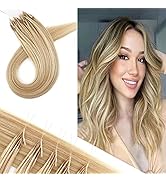 Hairro Microlink Hair Extensions 100% Real Human Hair 16 Inch 50 Strands 50g 8D Micro Beads in Ha...