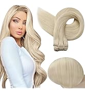 platinum blonde hair extensions sew in 
