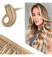 Hairro Microlink Hair Extensions 100% Real Human Hair 18 Inch 50 Strands 50g 8D Micro Beads in Ha...