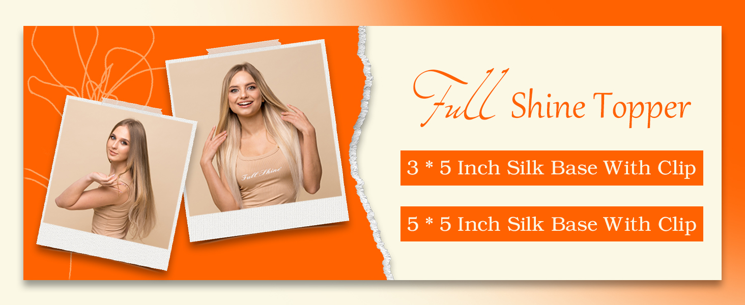 Hair Topper for Women Balayage Brown Crown Human Hair Extensions Hair Piece for Thin Remy Human Hair