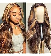 A FUTURE TONGMEI 4/27 Highlight HD Lace Front Wigs Human Hair Pre Plucked 13x4 Body Wave Frontal ...