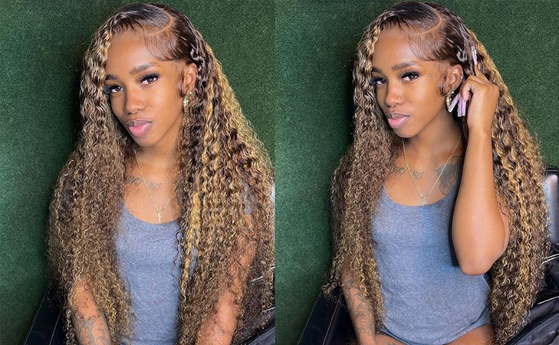 highlight deep curly wig