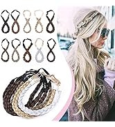 Hairro Synthetic Braided Hair Headbands Slim Three-strand Braid Plaited Hairpiece Elastic Stretch...