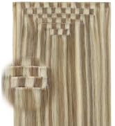 DOORES Invisi Edge Clip in Hair Extensions 18 inch 130g 7pcs, Virgin Invisible Seamless Clip in E...