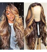 A FUTURE TONGMEI 4/27 Highlight HD Lace Front Wigs Human Hair Pre Plucked 13x4 Body Wave Frontal ...
