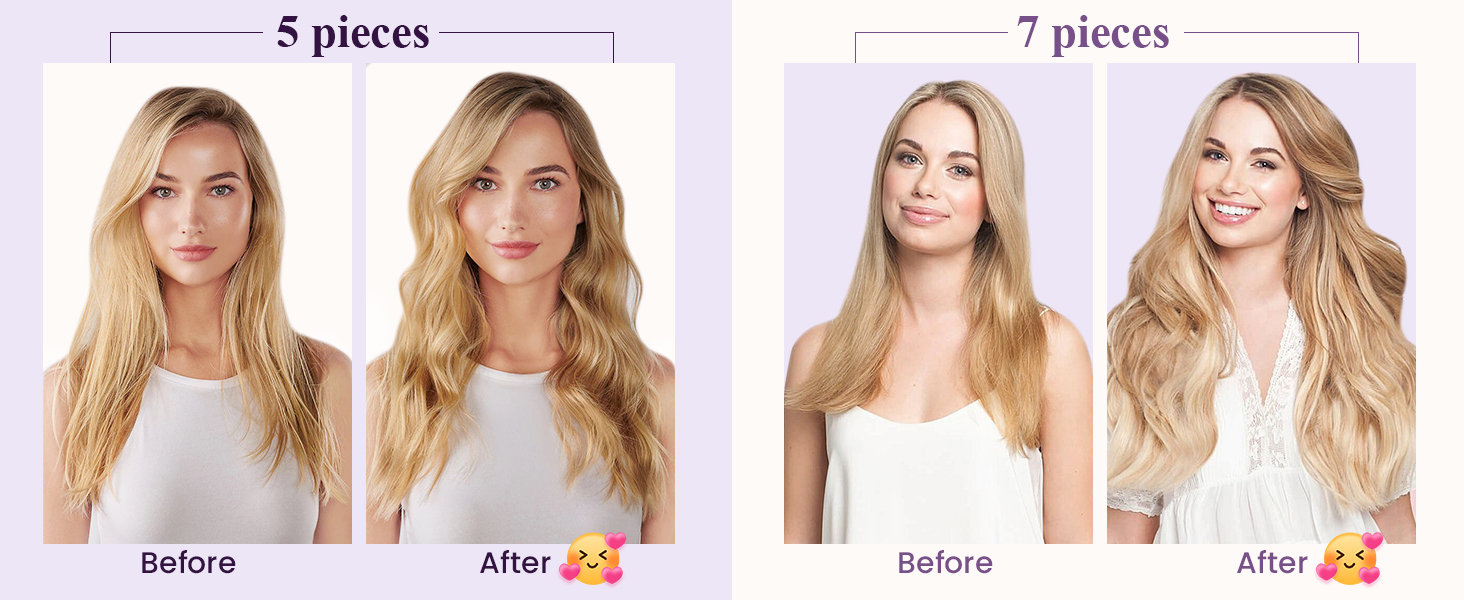 clip in hair extensions real human hair