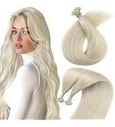 Sunny Keratin Tip Hair Extensions Blonde Ktip Hair Extensions Color #60 Platinum Blonde K Tip Hum...