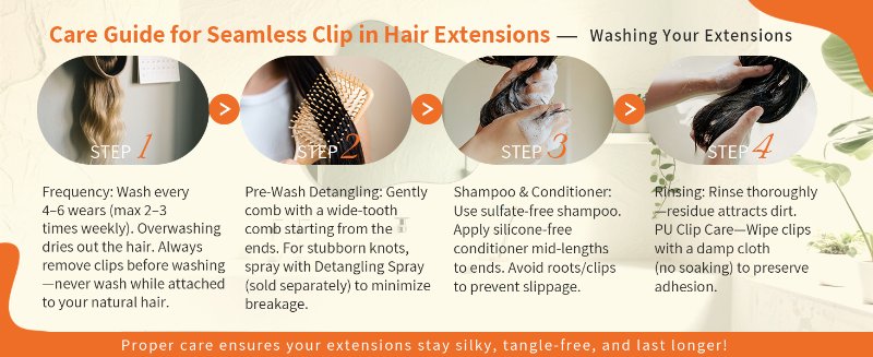 Hair Extensions Clip ins Seamless Clip in Hair Extensions Real Human Hair Extensions for Women