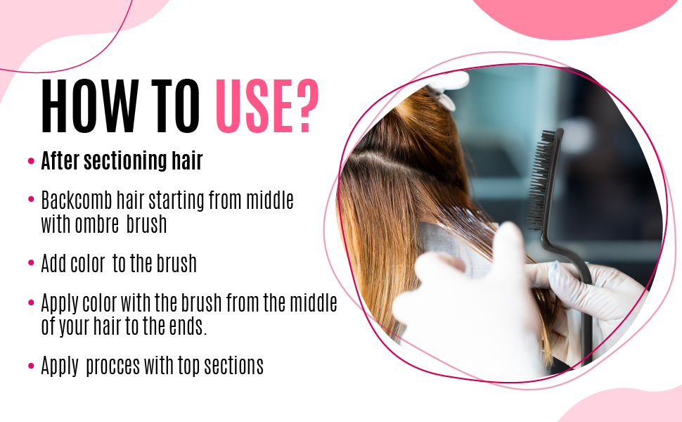 ombre hair dye brush