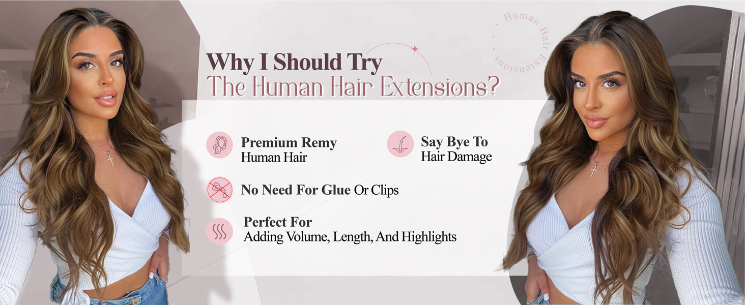 clip in hair extensions human hair