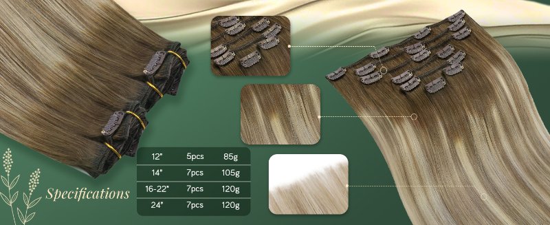 human clip in hair extensions women