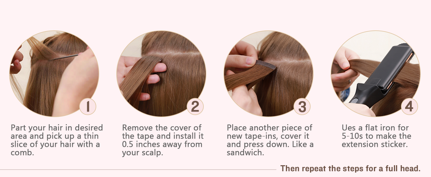 How to wear Hairro tape in hair extensions