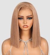 milk tea brown bob wig