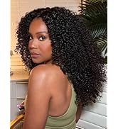 UNICE Maxreal Half Wig 2x4 Lace Part Flip Over Wigs Kinky Curly Human Hair with Drawstring Put on...