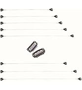 DOORES Brown Invisible Elastic Fish Line for Wire Hair Extensions 8pcs 18.5cm 24.5cm 30cm Secret ...