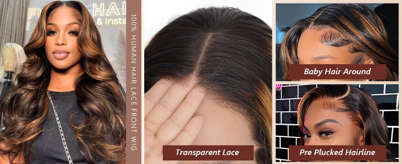 ombre lace front wig human hair