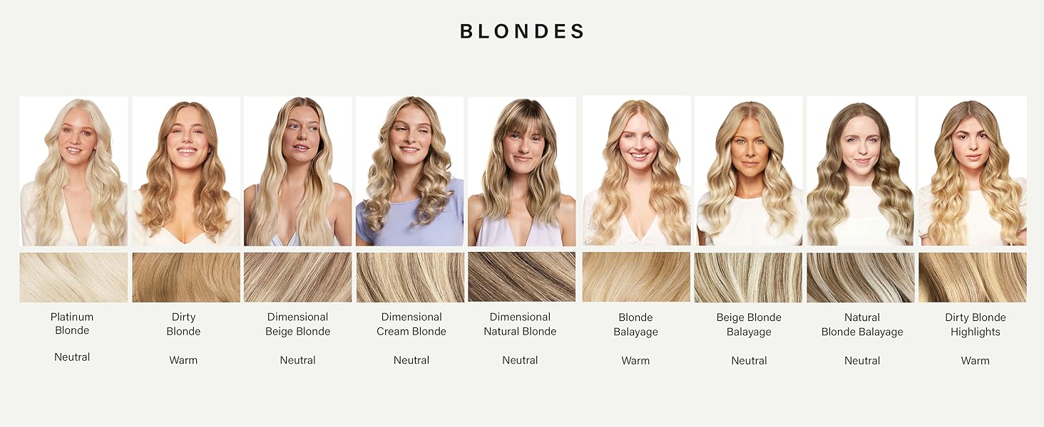 blonde color chart