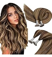 Sunny Hair Flat Tips Hair Extensions Brown Flat Tip Hair Extensions Real Human Hair Highlight Med...
