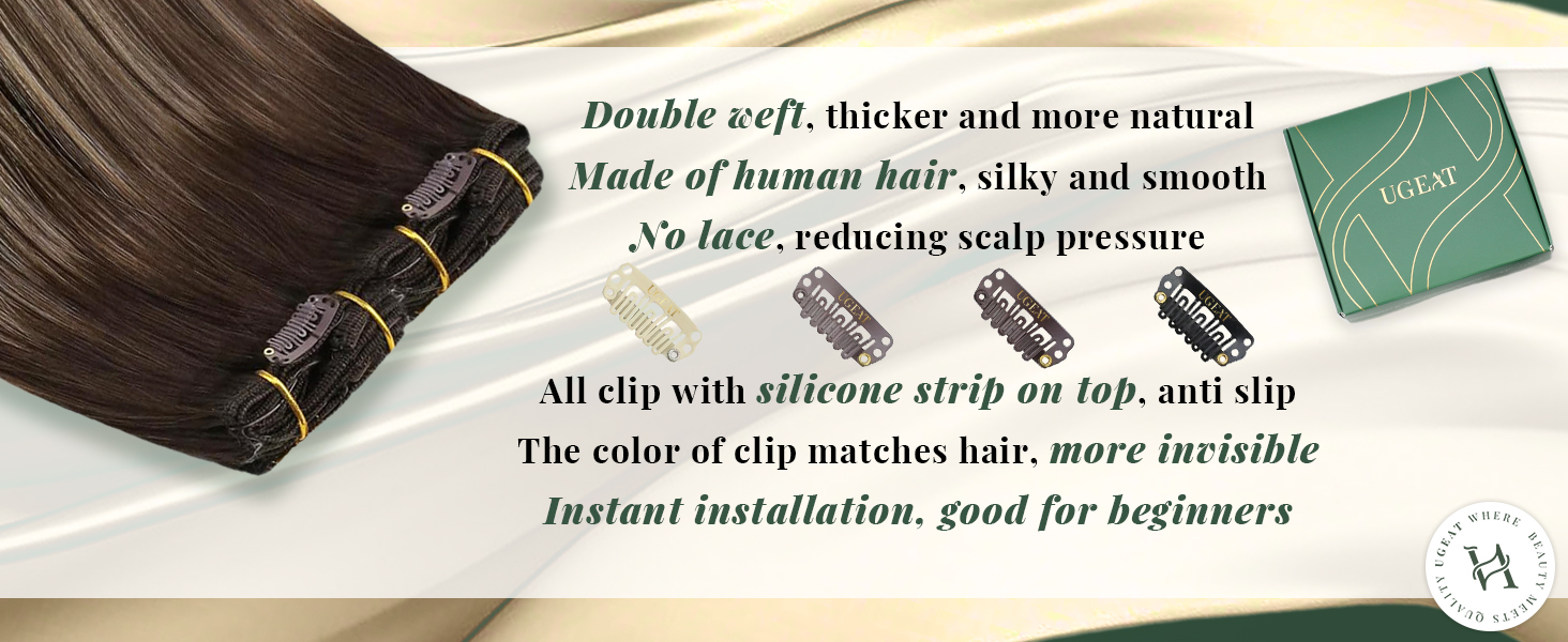 clip on extensions human hair