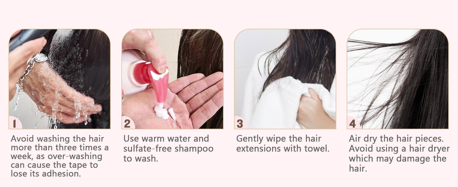 How to wash Hairro Tape in hair extensions