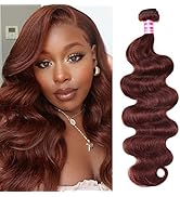 Julia Hair 12A Reddish Brown Body Wave Human Hair Weave 1 Bundle Human Hair for Women, Brazilian ...