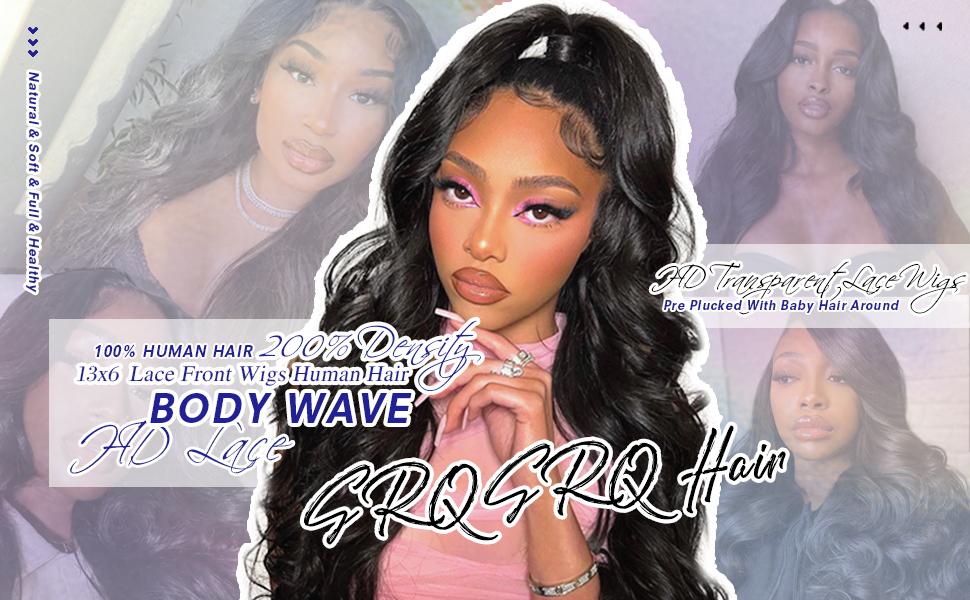 Body Wave Lace Front Wigs Human Hair 13x6 HD Transparent Lace Frontal Wig