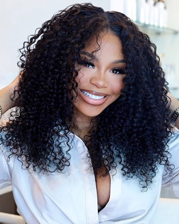 Julia Hair Curly Wigs Afro Human Hair Pre Plucked with Baby Hair Kinky Edges Wigs