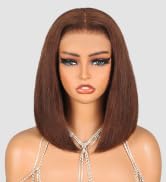 Megalook hair Bob Wig Human Hair Glueless Wigs Human Hair Pre Plucked Pre Cut 6x5 HD Lace Closure...